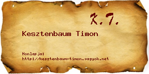 Kesztenbaum Timon névjegykártya